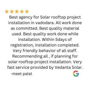 Vedanta Solar customer review 2