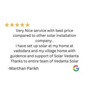 Vedanta Solar customer review 4